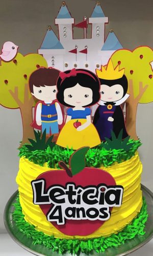 Arquivo Silhouette Topo De Bolo Princesa Branca De Neve Cute