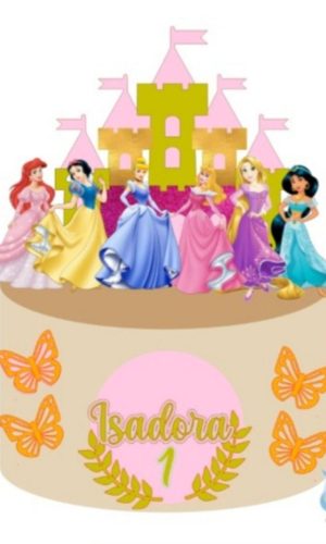 Arquivo Silhouette Topo de Bolo Princesas