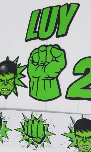Arquivo Silhouette Topo de Bolo Super Herói Incrível Hulk