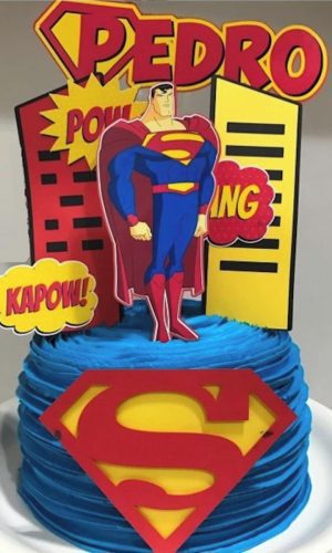 Arquivo Silhouette Topo de Bolo Superman Super Homem Herói