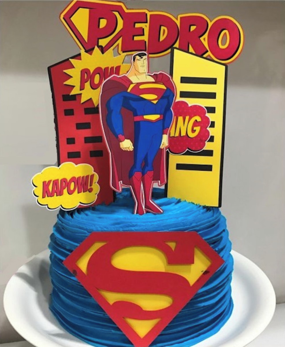 Arquivo Silhouette Topo de Bolo Superman Super Homem Herói
