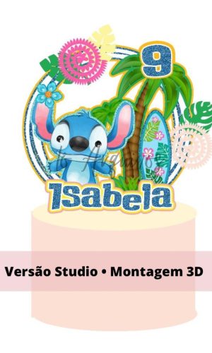 Arquivo Topo de Bolo Lilo e Stitch