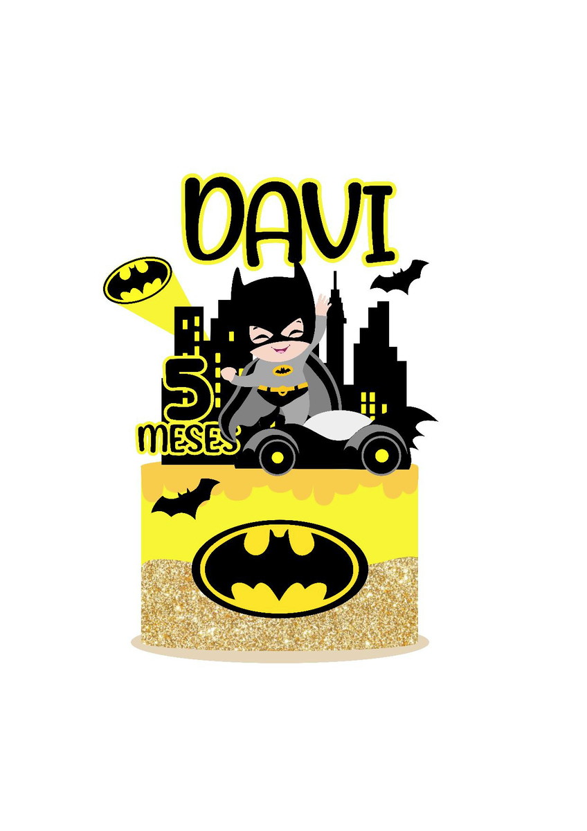Arquivo topo de bolo Batman 3d