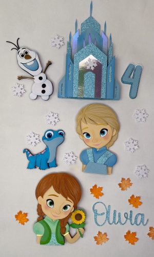 Arquivo Topo de Bolo Bebê Frozen 15 - Silhouette