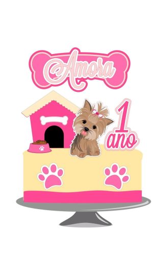 Arquivo topo de bolo cachorrinho yorkshire