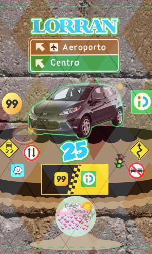 Arquivo topo de bolo CARROS APP fiesta - 1196