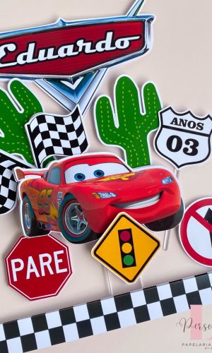 Arquivo Topo de Bolo Carros Disney