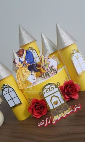 Arquivo Topo de Bolo Castelo da Bela e a Fera Studio Sil
