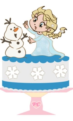 Arquivo Topo De Bolo - Elsa E Olaf Frozen