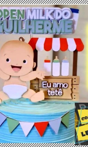 Arquivo Topo de Bolo Eu Amo Tetê em Camadas Studio e pdf