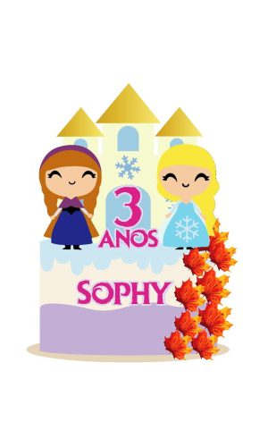 Arquivo topo de bolo frozen 2 castelo