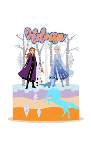 Arquivo topo de bolo frozen 2 galhos