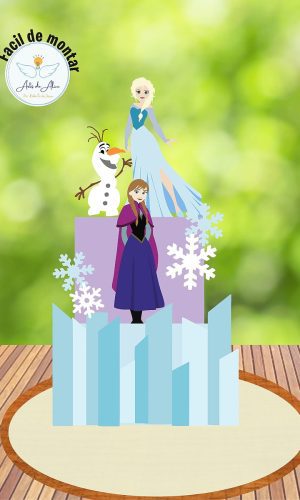 arquivo topo de bolo frozen em camadas