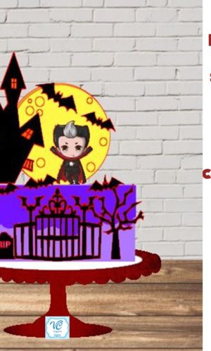 ARQUIVO TOPO DE BOLO HALLOWEEN Vampiro -02-COD: 36