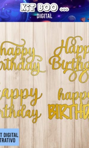 Arquivo Topo de Bolo - Happy Birthday