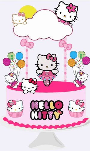 Arquivo Topo de Bolo - Hello Kitty