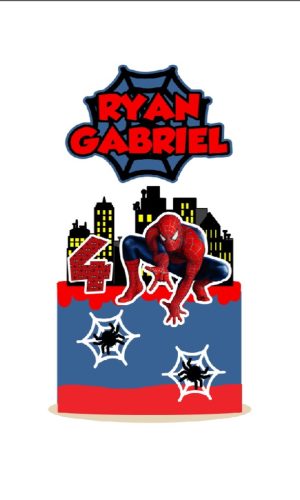 Arquivo topo de bolo homem aranha 2