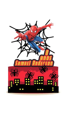Arquivo topo de bolo homem aranha 3