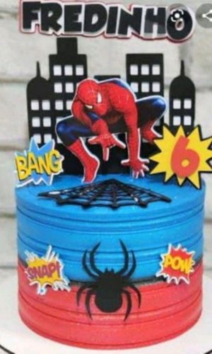 Arquivo Topo de Bolo Homem Aranha Camadas #11045 Studio