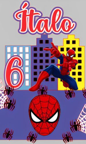 Arquivo Topo de Bolo Homem-aranha (combo 2 Arquivos)