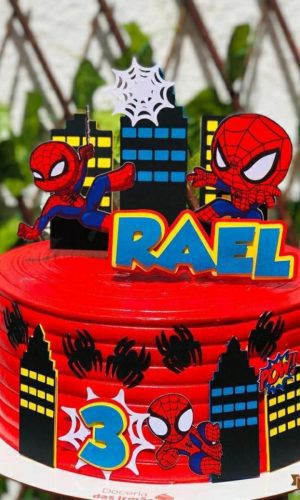 Arquivo Topo de Bolo Homem Aranha Cute .studio