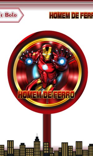 Arquivo Topo de Bolo - Homem de Ferro