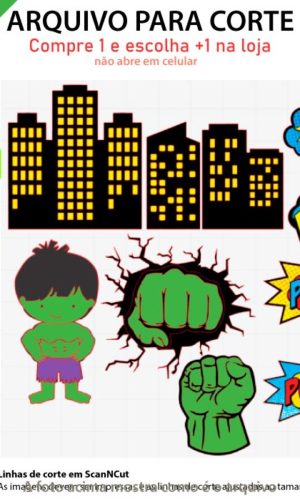 ARQUIVO Topo de bolo Hulk Baby +1 arquivo da loja