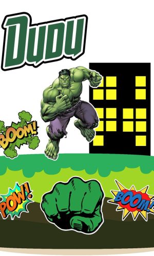 Arquivo topo de bolo hulk