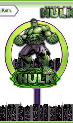 Arquivo Topo de Bolo - Hulk