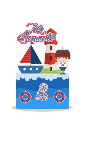 Arquivo topo de bolo marinheiro