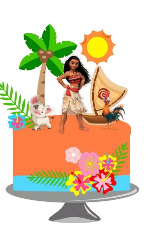 Arquivo topo de bolo Moana