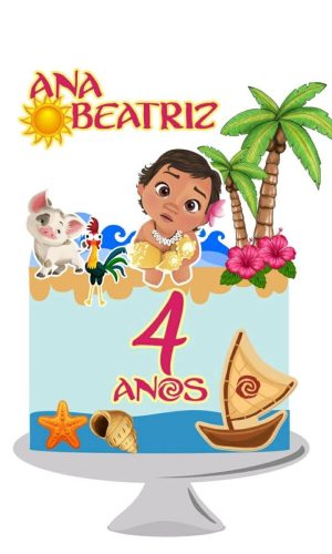 Arquivo topo de bolo moana Baby