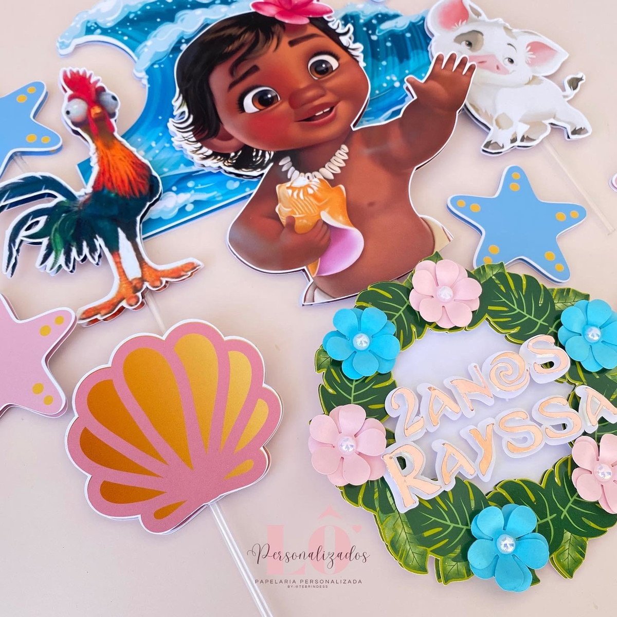Arquivo Topo de Bolo Moana - Imagem 2