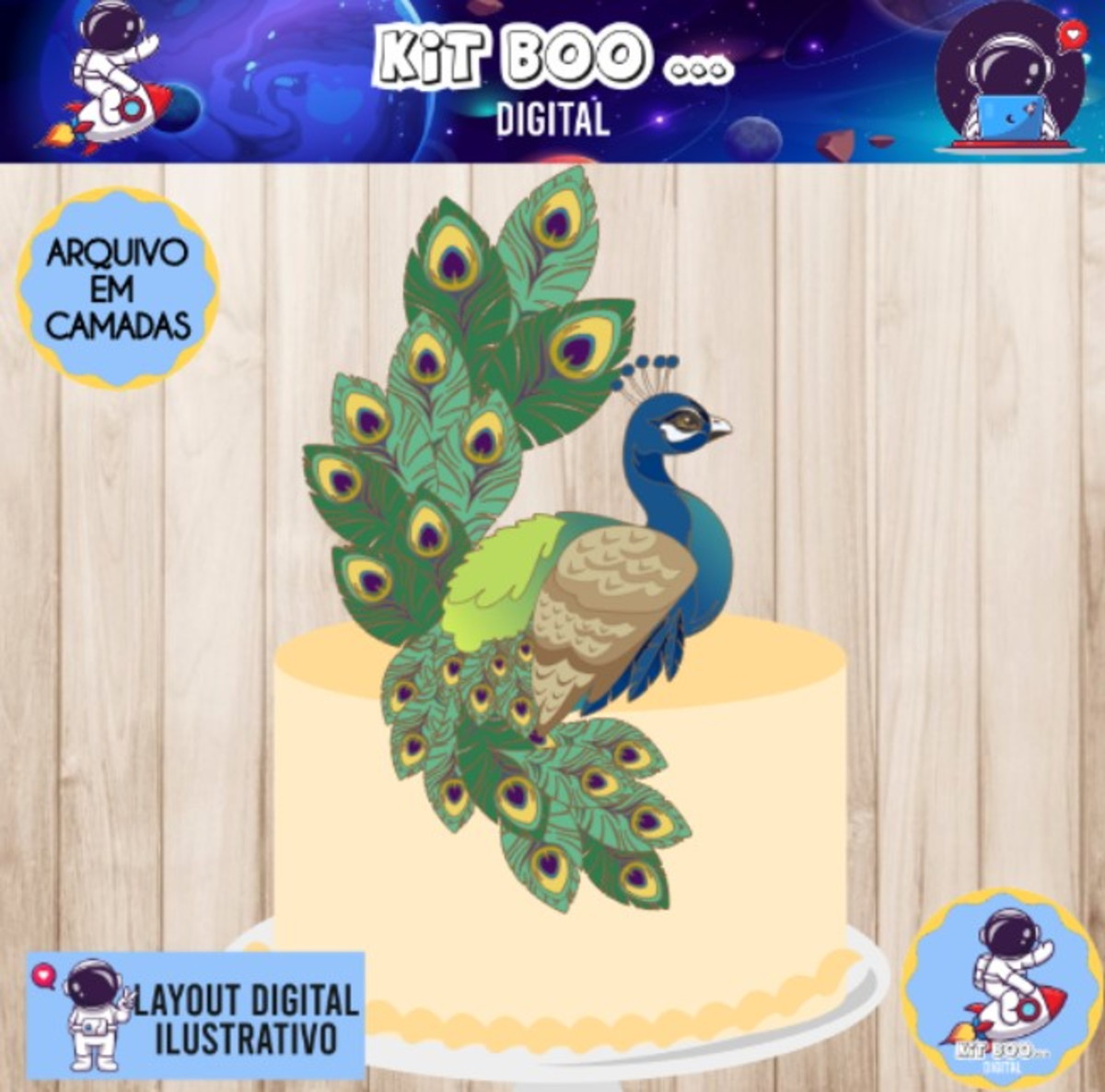 Arquivo Topo de Bolo - Pavão