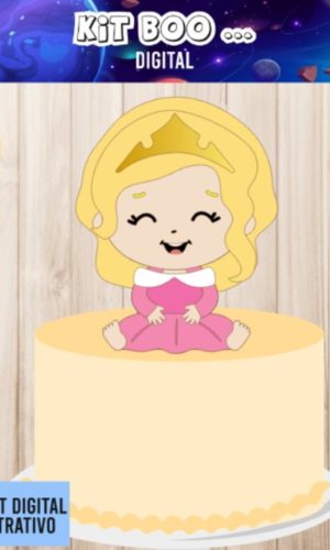 Arquivo Topo De Bolo - Princesa Aurora Cute