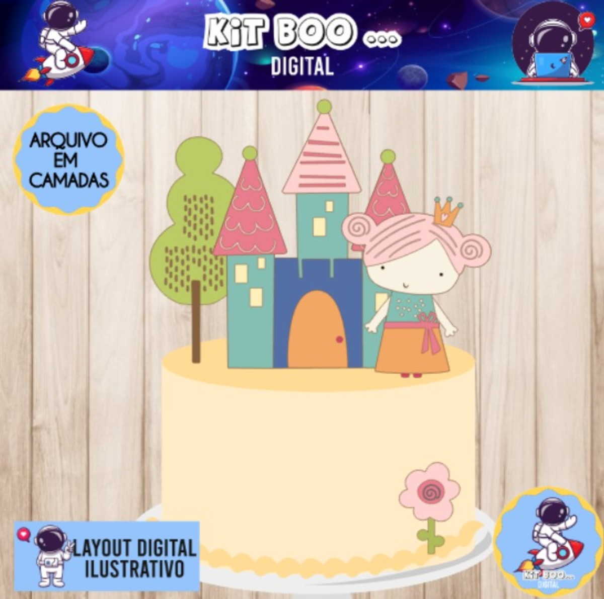 Arquivo Topo De Bolo - Princesa Cute