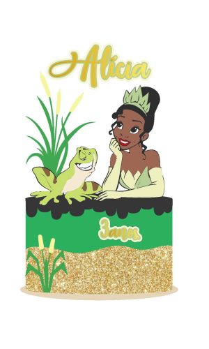 Arquivo topo de bolo princesa Tiana