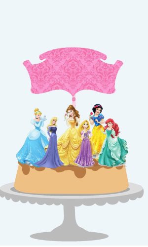 Arquivo Topo de Bolo - Princesas Cute