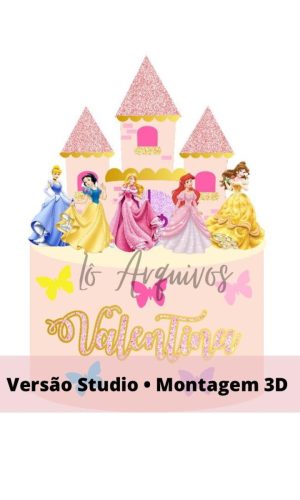 Arquivo Topo de Bolo Princesas Disney