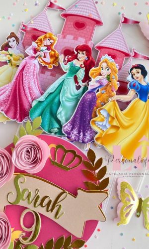 Arquivo Topo de Bolo Princesas Disney
