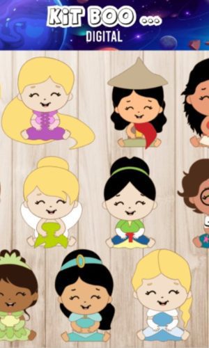 Arquivo Topo De Bolo - Princesas Disney Cute 2