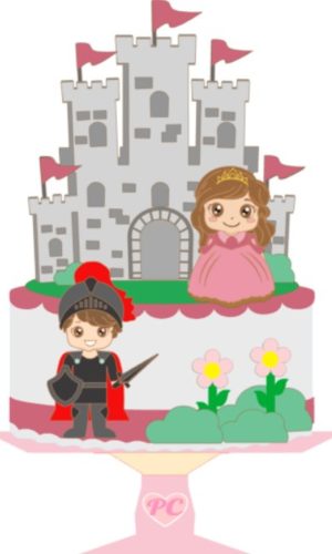 Arquivo Topo De Bolo - Príncipe E Princesa Cute