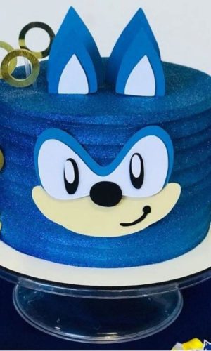 Arquivo Topo de Bolo Rosto Sonic