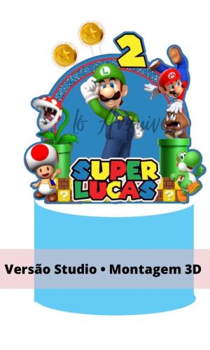 Arquivo Topo de Bolo Shaker Super Mário