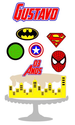 Arquivo Topo de Bolo -Simbolos Vingadores