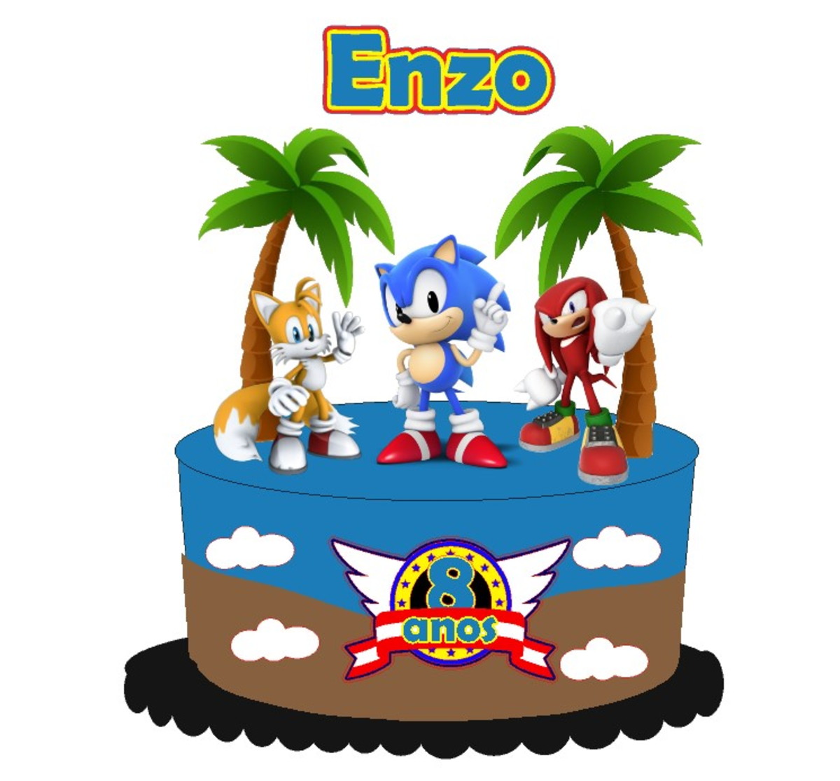 Arquivo Topo de Bolo Sonic - Imagem 2