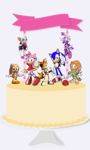 Arquivo Topo de Bolo - Sonic Menina