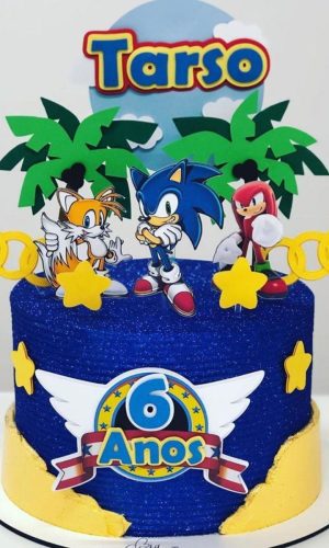 Arquivo Topo de Bolo Sonic