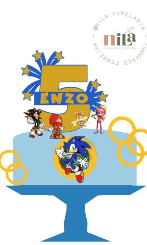 Arquivo Topo de Bolo Sonic