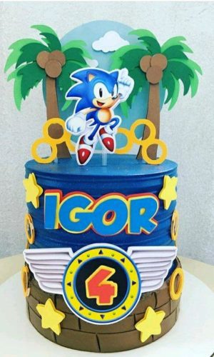 Arquivo Topo de Bolo Sonic